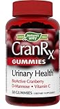 Nature's Way Cranrx Gummies Urinary Health Bioactive Cranberry D-Mannonse Vitamin C, 50 Count