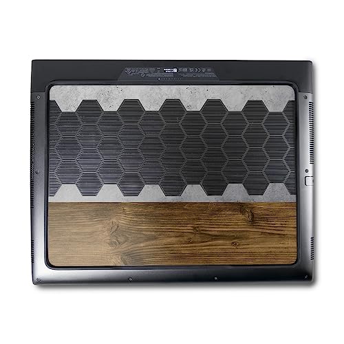 Image of MightySkins Skin Compatible with Alienware M18 R1 (2023) Full Wrap Kit - Concrete Wood | Protective, Durable, and Unique Vinyl Decal wrap Cover | Easy to Apply & Change Styles | Made in The USA