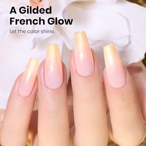 Image of Beetles Yellow Gel Nail Polish - 15ML Shimmer Glitter Butter Yellow Gel Nail Polish Pastel Creamy Nail Gel Color Soak Off UV LED Home Salon DIY Nail Art Spring Gift for Women
