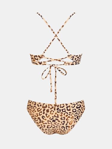 Image of CUPSHE Bikini Set for Women Two Piece Swimsuits V Neck Low Rise Crisscross Back Self Tie Spaghetti Straps