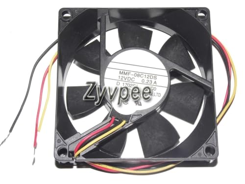 Zyvpee® 80mm MMF-08C12DS FC0 12V 8cm 0.23A 3Wire MMF-08C12DS-FC0 Cooling Fan,Without connecotr