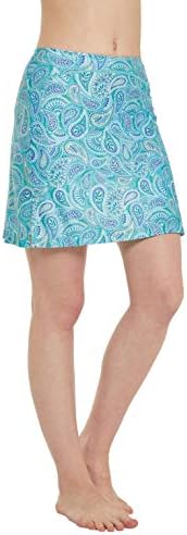 slimour Women Print Golf Skirt Travel Skirts with Pockets Swim Skirt High Waist with Shorts