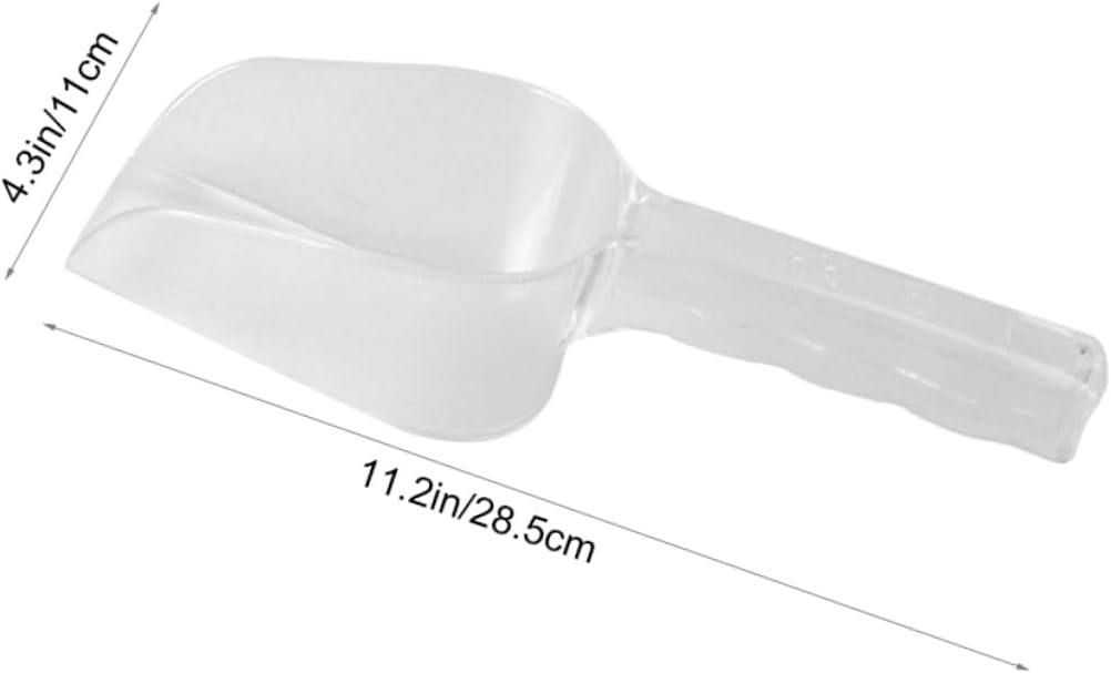 4pcs Kitchen Gadget Plastic Ice Scoops Multi Functional Shovel for Flour Tea Dried Fruits Ergonomic Handle for Parties Buffets and Household Use