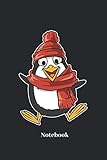 Notebook: Liniertes Notizbuch für Winter, Schnee und Pinguin Fans - Notizheft Klatte für Männer, Frauen und Kinder