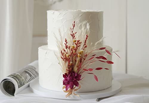 Purple Pampas Grass Dried Flowers Boho Pampas Dried Cake Topper miniatura 6