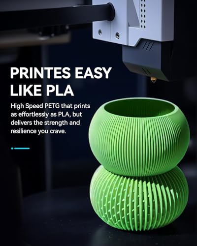 SUNLU Rapid PETG 3D Filament 1.75 mm 1KG, Hohe Geschwindigkeit 30–600mm/s 3D Drucker Filament, Maßgenauigkeit ± 0.02mm, 1KG Reusable Spule, Passend für die Meisten FDM 3D Drucker (Schwarz) – Bild 5