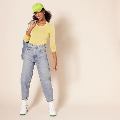 Image of Amazon Essentials Women's Regular-Fit Long-Sleeve Crewneck T-Shirt (Available in Plus Size)