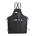 Fartuch stolarski Unisex Dorosłych Dżinsowa Skóra Multi-Pocket Western Cafe Malarz Pieczenia Kombinezony manicure pasuje do kuchni, ogrodu, garażu (Color : Black, Size : 80x60cm)