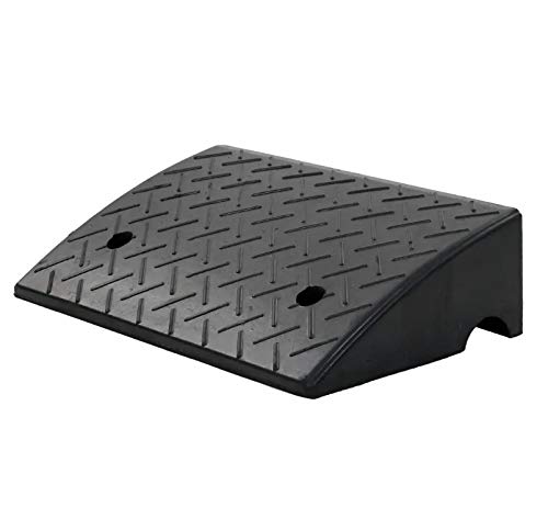 Rampa de Goma Negra, 2 Piezas Rampas de Goma Antideslizante para Bordillos,...