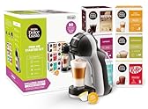 NESCAFÉ Dolce Gusto EDG155.BG Mini-Me Automatic Coffee Machine Black & Arctic Grey by De’Longhi - Starter Kit