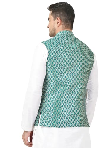 Image of Badoliya & Sons Men's Brocade Zari Nehru Jacket /Waist Coat