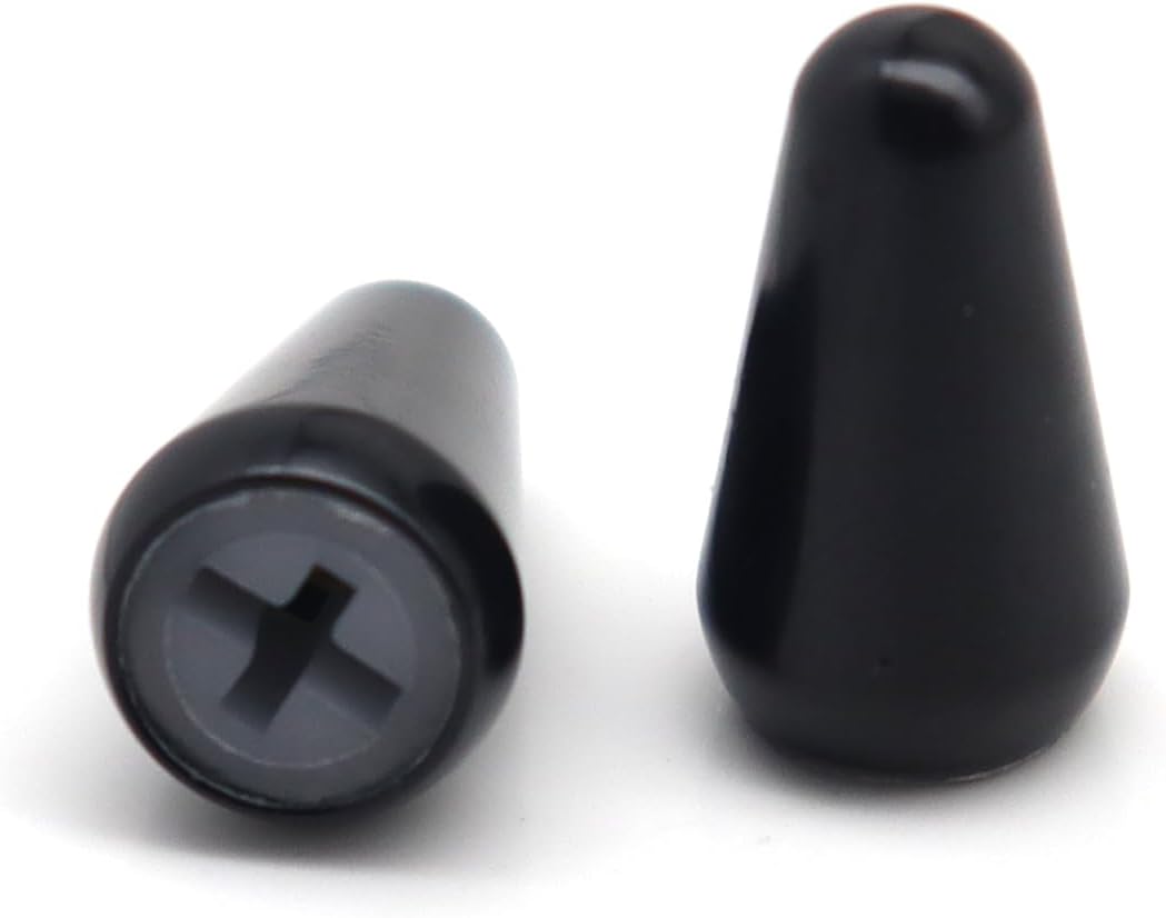 Metal Guitar 5 Way switch tip, Tight-fit toggle switch cap for Strat Tele, Premium Black Finish guitar switch knob, Sturdy telecaster Parts image 2