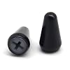 2pcs Guitar 5 Way Pickup Switch Tip Black Metal Switch Cap Switch Knob for Strat Tele GuitarBlack