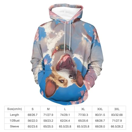 Sweat à capuche Chien Volant Fleur sweatshirt pullover mixte taille S - 3