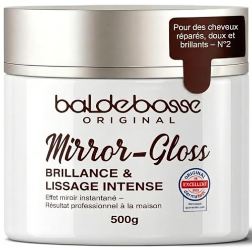 Masque Cheveux –Mirror Gloss Boto-x Capillaire Professionnel, Soin Réparateur Intense pour Cheveux Secs et Abîmés –Lissage Brillance Miroir –Testé et Approuvé en Laboratoire –Soin Profond