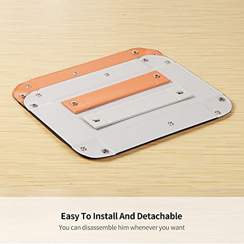 Image of YAPISHI Key Dish Bowl for Men, Entryway Catchall Holder Bedside Table Valet Tray for Pocket Stuff, PU Leather Nightstand Organizer for Dice /Coins /Wallet /Watch /Rings /Sunglasses, Dresser /Coffee Table