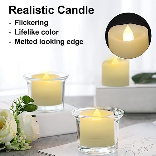Image of LED Tea Lights Candles with Remote Flameless Candle with Timer Battery Tealights, Unscented Realistic Tealight Warm White Fake Candles, Battery Operated Candle 200 Hours - 9 set x 1.3 inch