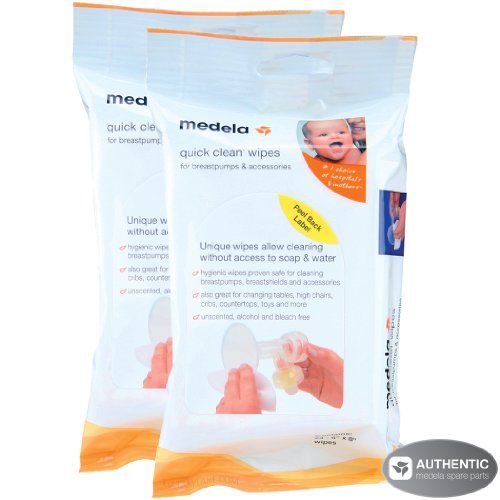 Medela Quick Clean Breastpump & Accessory Wipes - 24 Pack (Set of 2)