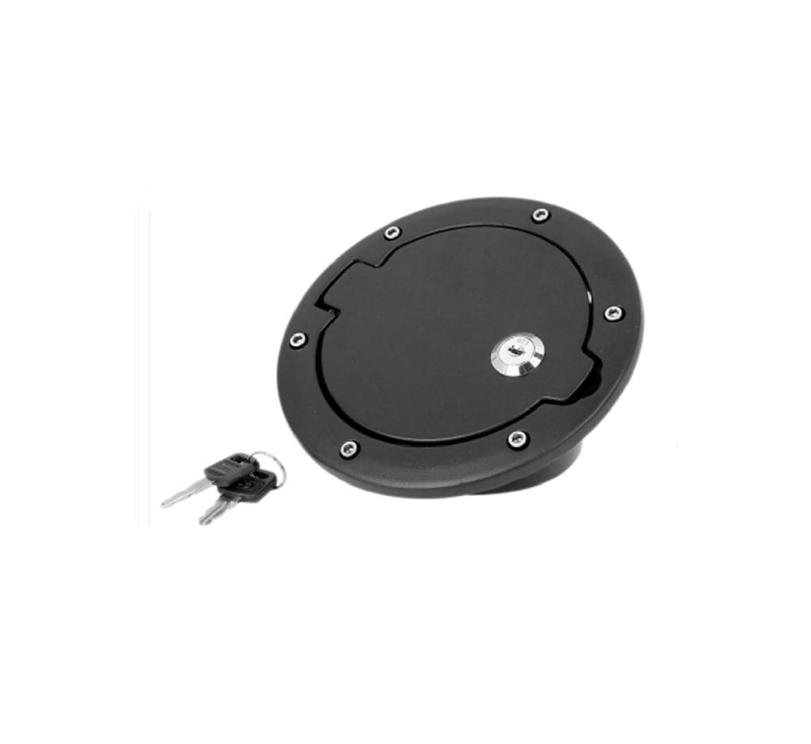 pokrywa wlewu oleju 2007-2018 Pasuje do Jeepa Wranglera JK JKU Czarna aluminiowa pokrywa wlewu paliwa z blokadą pokrywą korka(Black with key)