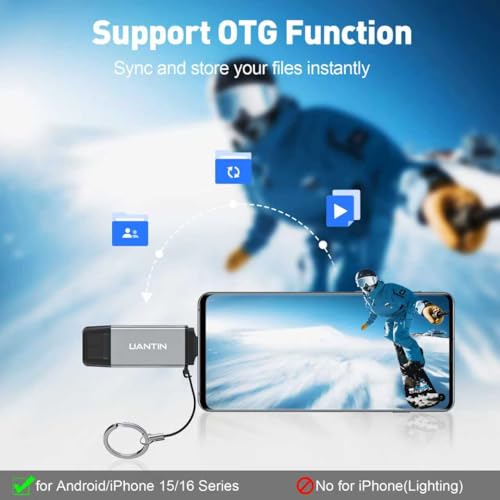 image for UANTIN SD Card Reader USB C, High-Speed Dual Slot Memory Card Reader, 