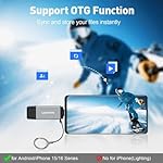 UANTIN SD Card Reader USB C, High-Speed Dual Slot Memory Card Reader, USB 3.0 to Micro SD Card Adapter for SD/MicroSD/SDHC/SDXC/MMC, Compatible with iPhone 16, MacBook Pro/Air, iPad Pro, Galaxy - Grey - Image 5
