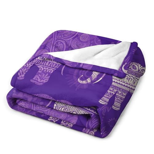 Couverture en flanelle violette anti-bouloche lit et canapé