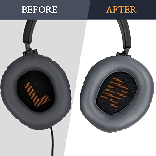 Image of SOULWIT Professional Replacement Earpads Cushions for JBL Quantum 100 /100X /100P /100M2 (Q100 /Q100X /Q100P /Q100M2), Quantum 350 (Q350) Headphones, Ear Pads with Softer Protein Leather - Titanium
