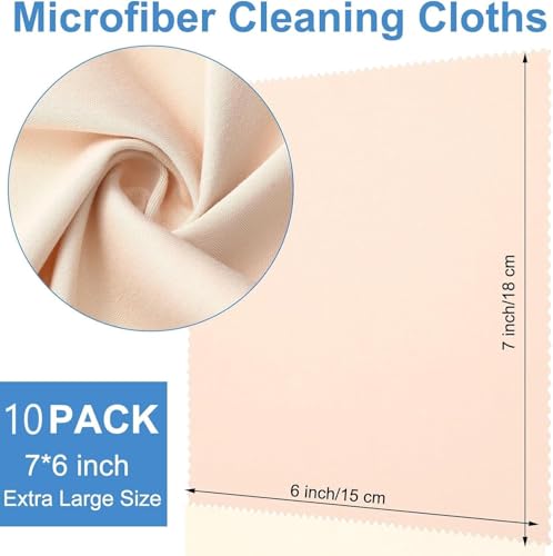Image of CERLINK Microfiber Cleaning Cloth for Laptop Screens, Monitors, Keyboards, Phones, Cameras, Tablets, Sunglasses & More - Soft, Lint-Free, Reusable Wipes - Random Colors (Pack of-2)
