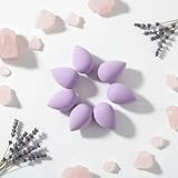 6Pcs Purple Mini Makeup Sponge Small Beauty Sponge Blender Set for Foundation, Powder, Concealer Highlight,and Eye Shadow, Makeup Blenders and Sponges，Face - Image 2