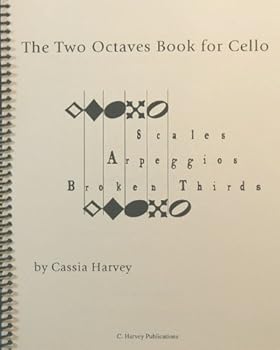 Spiral-bound The Two Octaves Book for the Cello (Scales, Arpeggios, Broken Thirds) Book
