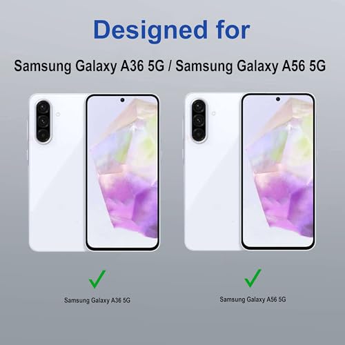 Image of amazon basics Back Case Cover for Samsung Galaxy A36 5G | Magnetic Case with Built-in Metal Ring | Supports Mag-Safe Charger, Wallet & Car Mount | Shockproof Hybrid PC + TPU | Blue