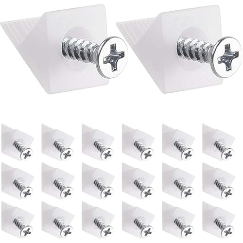 YANGWEN 100 Pezzi Cunei di Fissaggio per Cassetti - Rinforzo Plastica con Viti Incluse - Riparazione Cedimenti Mobili - Connettore Backplane per Montaggio Cassetti - Compatibile con Tutti i Mobili