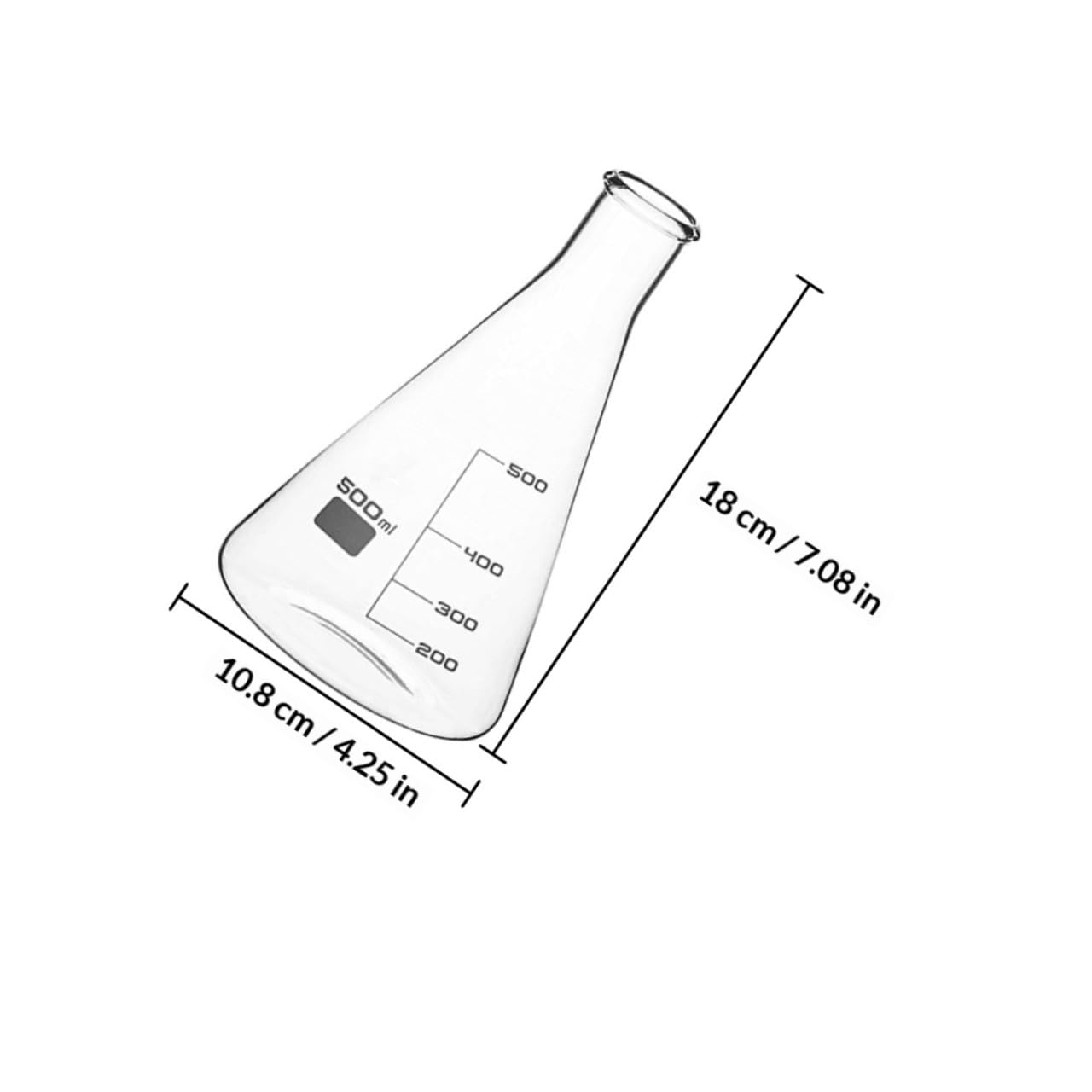 Erlenmeyerkolben 3 Stück 100ml 250ml 500ml Glas für Schulanfang Deko