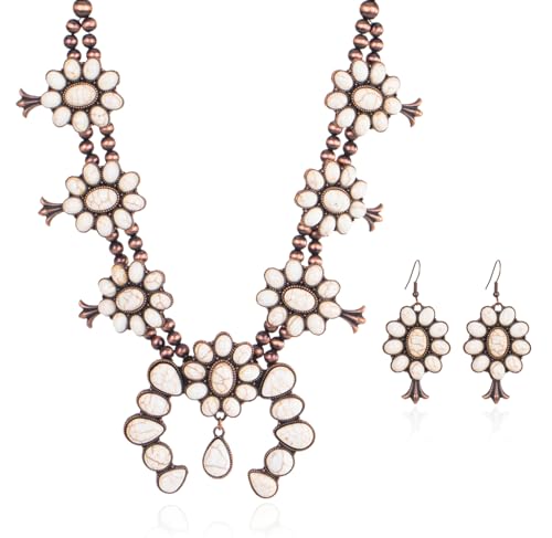 Image of Montana West Rustic Couture's Western Jewelry Set for Women Cowgirl Vintage Western Necklace Earring