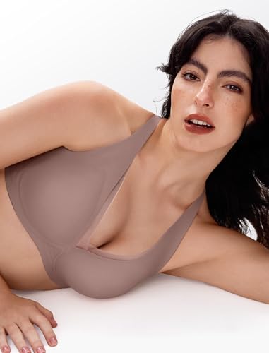Image of LetsJoli Jelly Bras for Women Lace Deep V Wireless No Underwire Comfortable