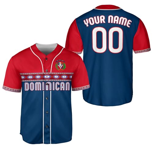 Custom Dominican Republic Jersey Baseball, Dominican Republic Baseball Jersey, Personalized Dominican Jerseys for Men 1