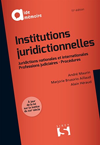 Institutions juridictionnelles - 11e éd. PDF
