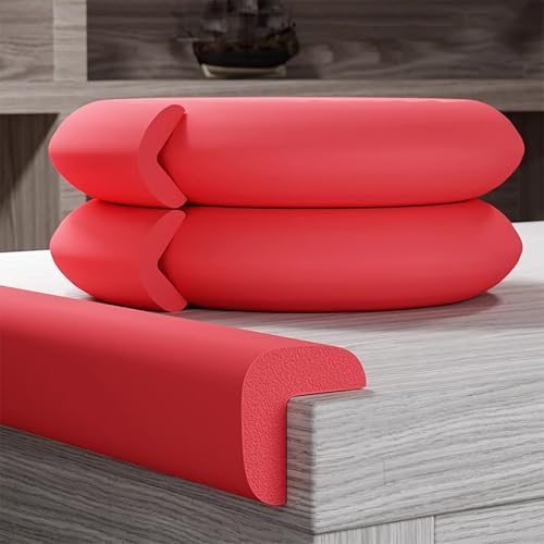 Protector de esquina autoadhesivo Ed en forma de L para niños y mascotas, 78.7 pulgadas, paquete de 2, protectores de esquina de seguridad para bebés, protectores de bordes acolchados suaves