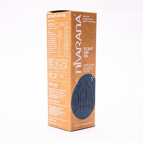 Image of Nivarana Scalp Aid Oil | An Ayurvedic Solution for Healthy Scalp | Helping to Control Dandruff | Minimize Hair Loss, and Promote Better Sleep | Ayurvedic Hair Care Scalp Oil | 100ml