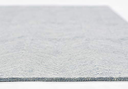 Momeni Charles Blue Herringbone Wool Area Rug #TOP9