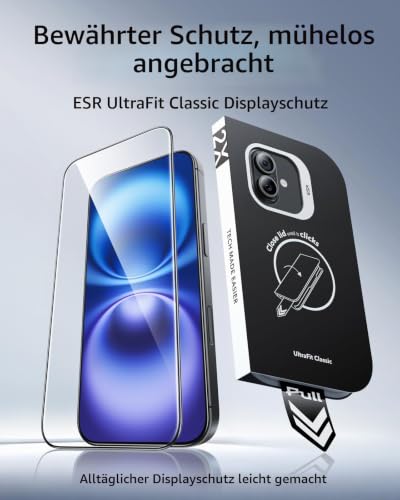ESR 3 Stück für iPhone 16 Plus/iPhone 15 Plus für Panzerglas, Classic – Ansicht 2