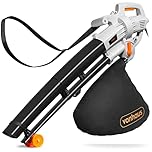 VonHaus Aspirateur Souffleur de Feuilles 3 000 W - Aspirateur Ramasse Feuilles Filaire, Nettoie Les Jardins, Gouttières, Allées, etc. - Bandoulière, roulettes, 35L Collection Sac