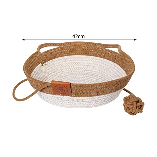 Fenteer Placa arranhadora tecida à mão, sofá-cama, arranhador para gatos, Cama de gato de corda de v