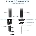 Mount-It! Large Monitor Desk Mount with VESA 200 (200x200, 200x100) Bolting Pattern, Fits up to 42 Inch and Ultrawide Monitors, Full Motion with Clamp and Grommet Base