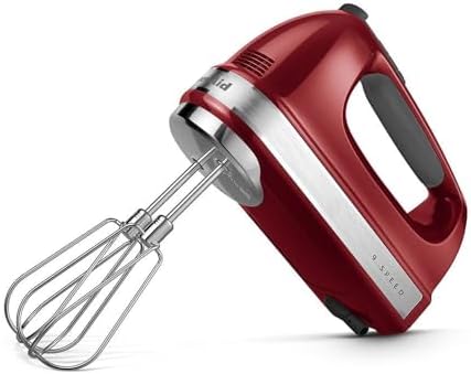 KitchenAid KHM926 9 Speed Artisan Hand Mixer Empire Red