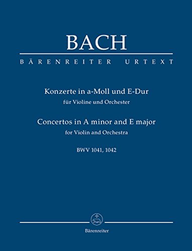 Image of Concertos for Violin in A minor BWV 1041 & E major BWV 1042 (Study Score)