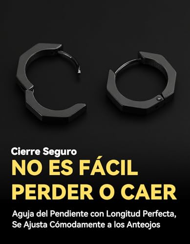 Pendientes octógonos de acero hipoalergénico con estuche premium 4