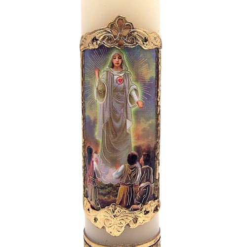 Decorative Our Lady Of Fatima Candle, Devotional Spiritual Candle, Perfect For Sanctuaries Or Churches, 8 Inches #TOP1