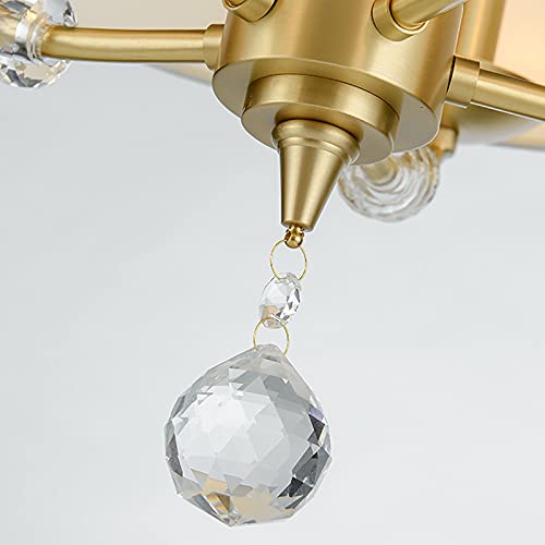 Lampe de chambre à coucher moderne en cuivre à éclairage E14 apaisant