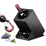 【KONSTANT NIEDRIGE TEMPERATUR FÜR BESSEREN GESCHMACK】 ---- Mithilfe der Halbleiter-Kühltechnologie kühlt der elektrische Weinkühler den Wein langsam ab, um ihn auf einer eingestellten Temperatur zu halten und so seinen Geschmack zu bewahren. HINWEIS: Keine schnelle Abkühlung!